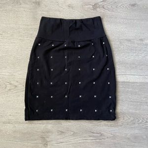 Aritzia, Talula Black Mini Studded Skirt XS
